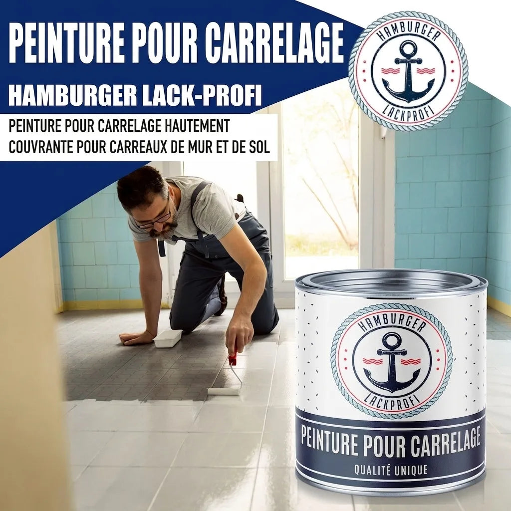 Hamburger Lack-Profi Fliesenlack Pastellgelb RAL 1034 - hochdeckende Fliesenfarbe Gelb - Hamburger Lack-Profi