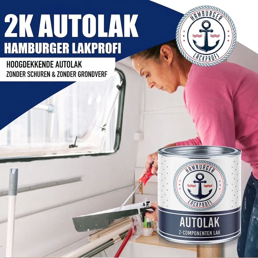 Pintura para coches 2K Rojo señales RAL 3001 - Alta cobertura y anticorrosiva - Hamburger Lack-Profi