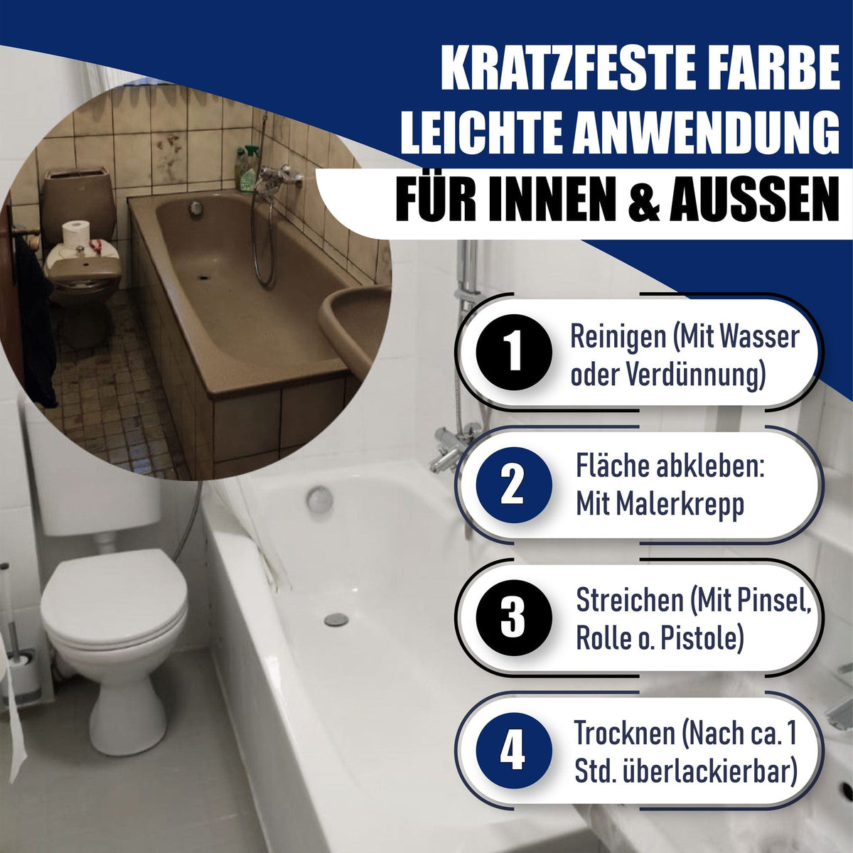 Hamburger Lack-Profi Badewannenlack Hamburger Lack-Profi 2K Badewannenlack Ginstergelb RAL 1032 - Glänzend / Seidenmatt / Matt