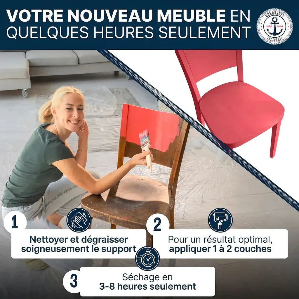 Möbelfarbe ohne Schleifen RAL 3013 Tomatenrot - Möbellack Hamburger Lack-Profi - Hamburger Lack-Profi