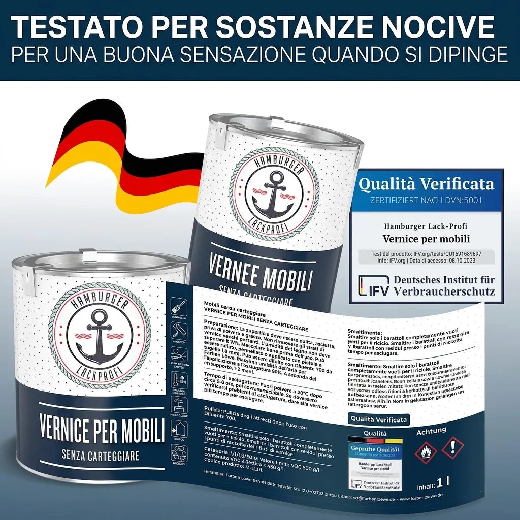 Möbelfarbe ohne Schleifen RAL 7002 Olivgrau - Möbellack Hamburger Lack-Profi - Hamburger Lack-Profi