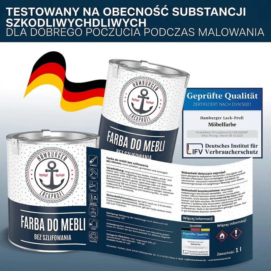 Möbelfarbe ohne Schleifen RAL 6010 Grasgrün - Möbellack Hamburger Lack-Profi - Hamburger Lack-Profi