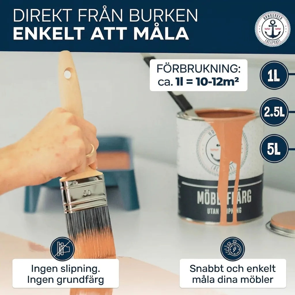 Pintura para muebles sin lijar RAL 8000 Pardo verdoso - Laca para muebles Hamburger Lack-Profi