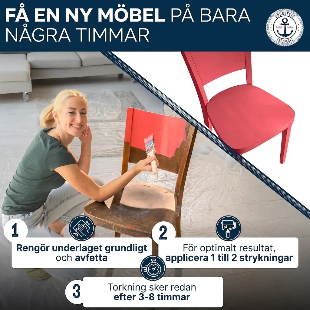 Möbelfarbe ohne Schleifen RAL 3011 Braunrot - Möbellack Hamburger Lack-Profi - Hamburger Lack-Profi