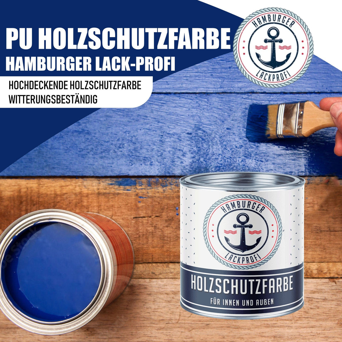 PU Holzschutzfarbe RAL 6009 Tannengrün - Wetterschutzfarbe - Hamburger Lack-Profi