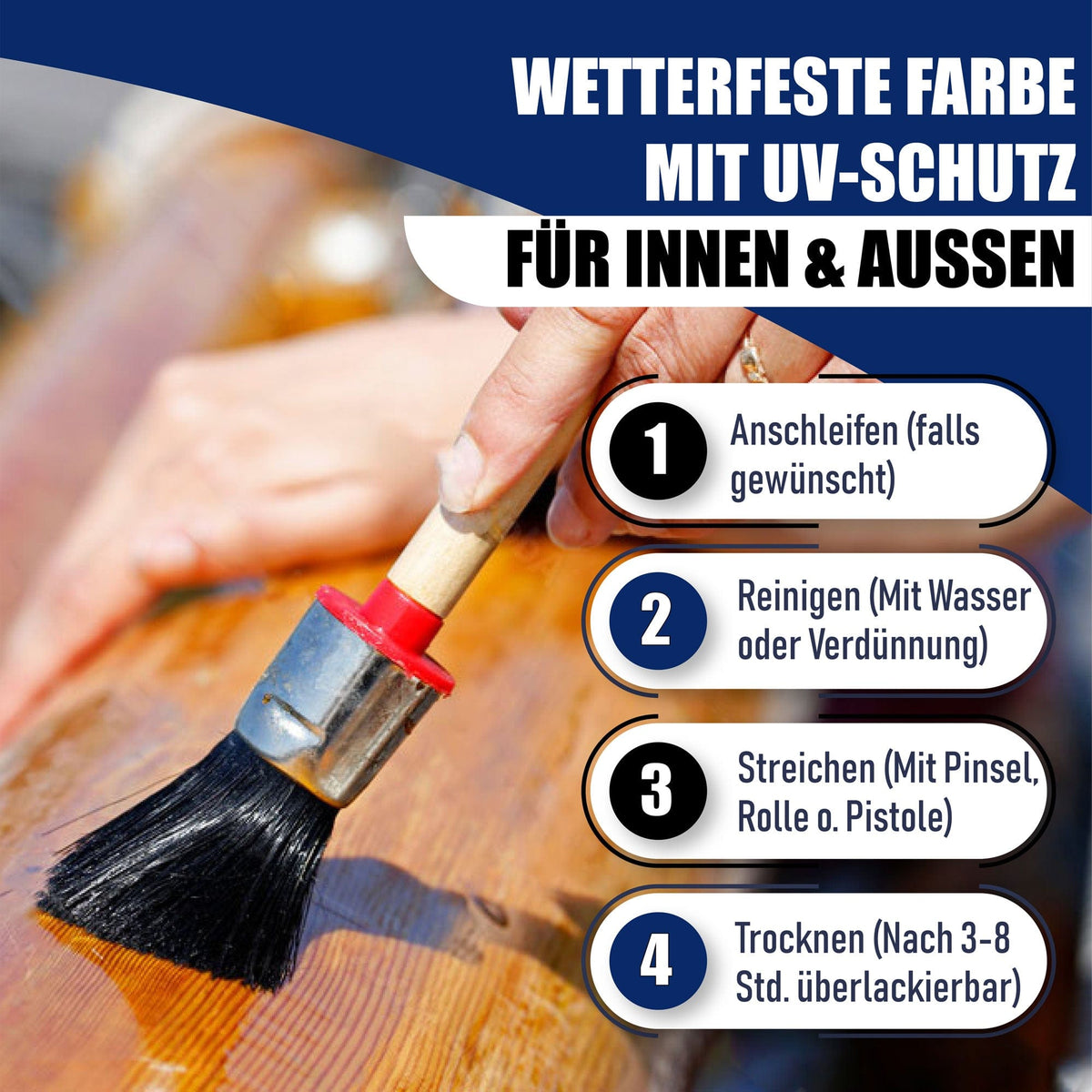 Pintura para barcos Azul paloma RAL 5014 con kit de pintura (X300) - Hamburger Lack-Profi