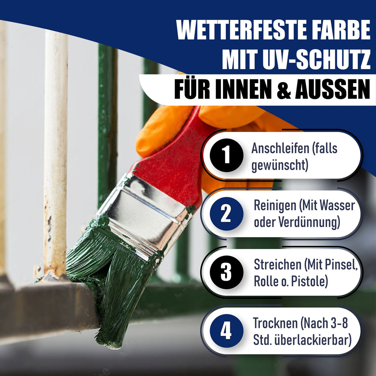 Esmalte protector para metal en Gris lona RAL 7010 con kit de pintura (X300) - Hamburger Lack-Profi, Imagen 3