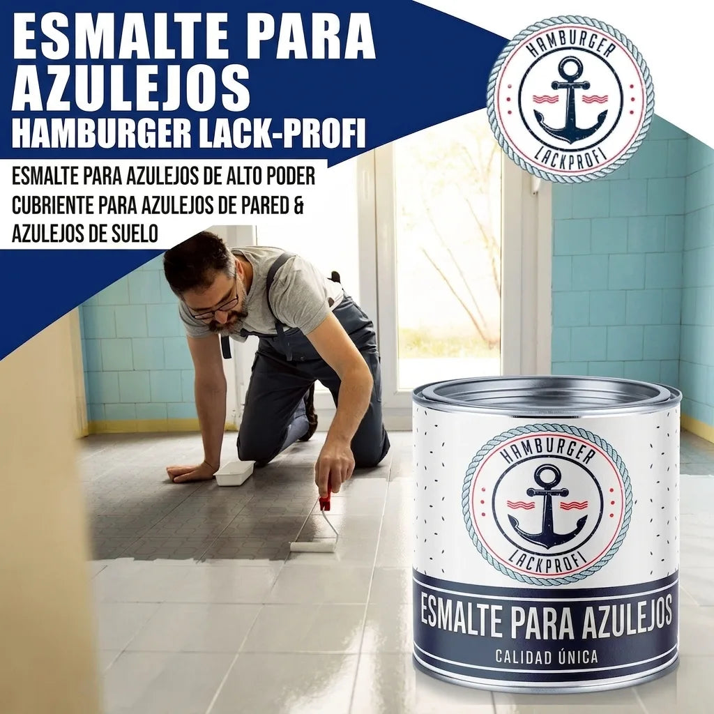 Hamburger Lack-Profi Fliesenlack Tomatenrot RAL 3013- hochdeckende Fliesenfarbe Rot - Hamburger Lack-Profi