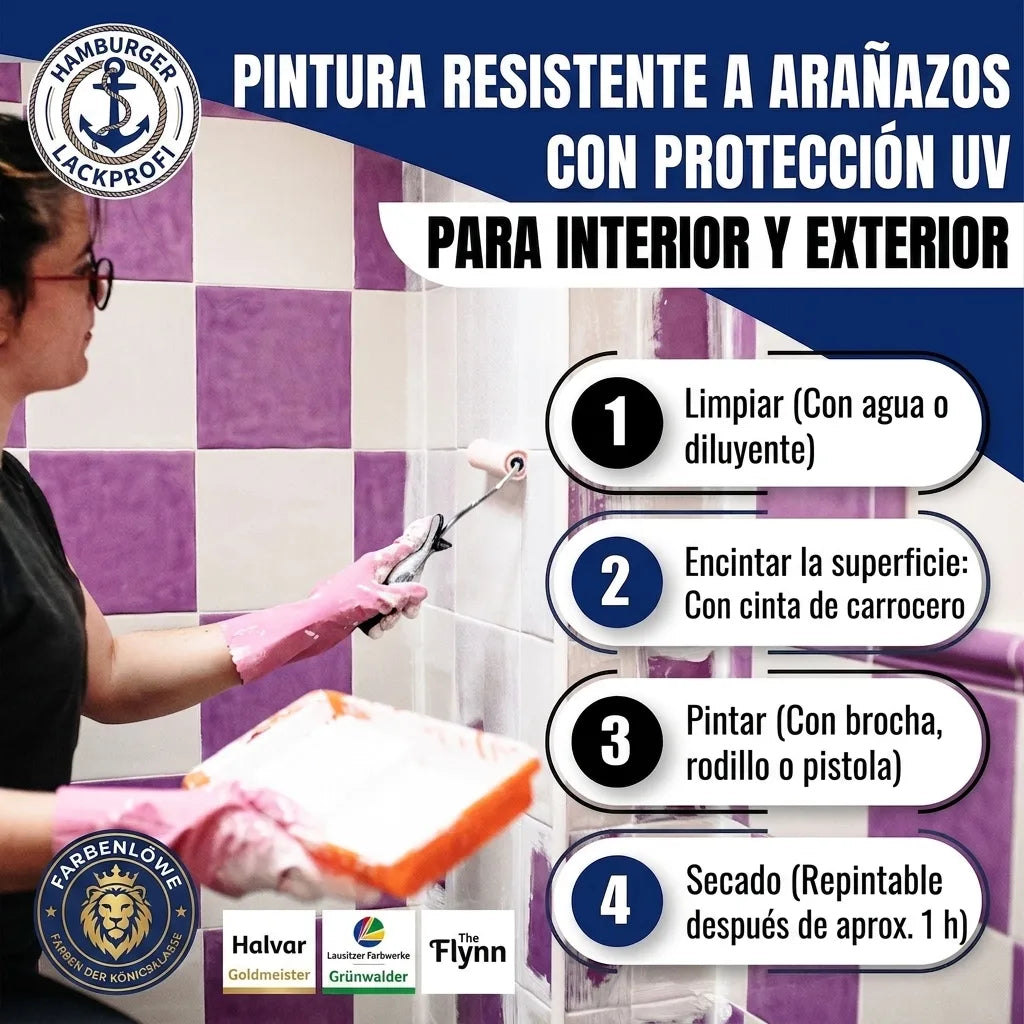 Hamburger Lack-Profi Fliesenlack Schilfgrün RAL 6013 - hochdeckende Fliesenfarbe Grün - Hamburger Lack-Profi