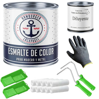 Esmalte de color en Azul genciana RAL 5010 con kit de pintura (X300) - Hamburger Lack-Profi