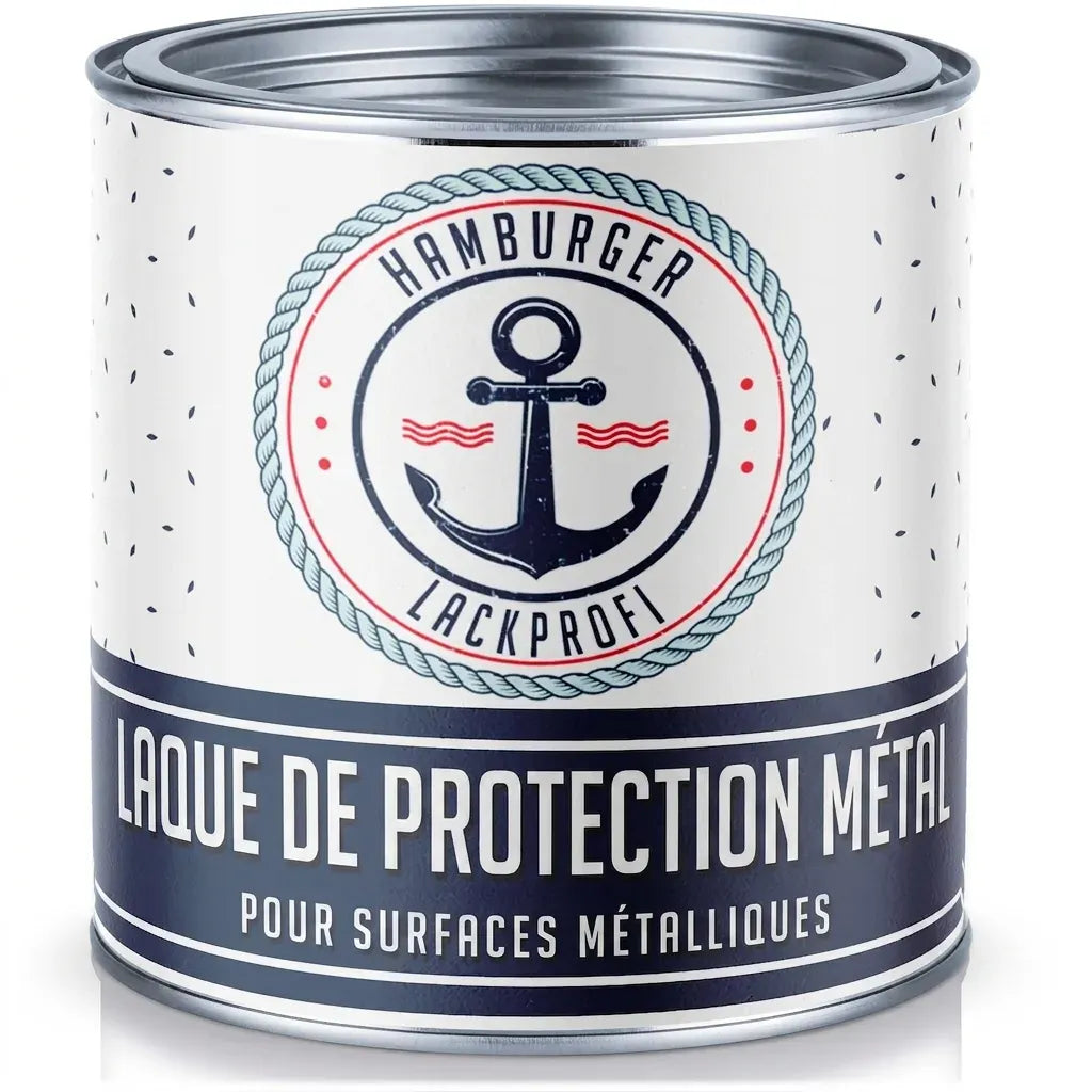 FARBENLÖWE Lacke & Beschichtungen Hamburger Lack-Profi Metallschutzlack in Papyrusweiß RAL 9018 mit Lackierset (X300) & Verdünnung (1 L) - 30% Sparangebot