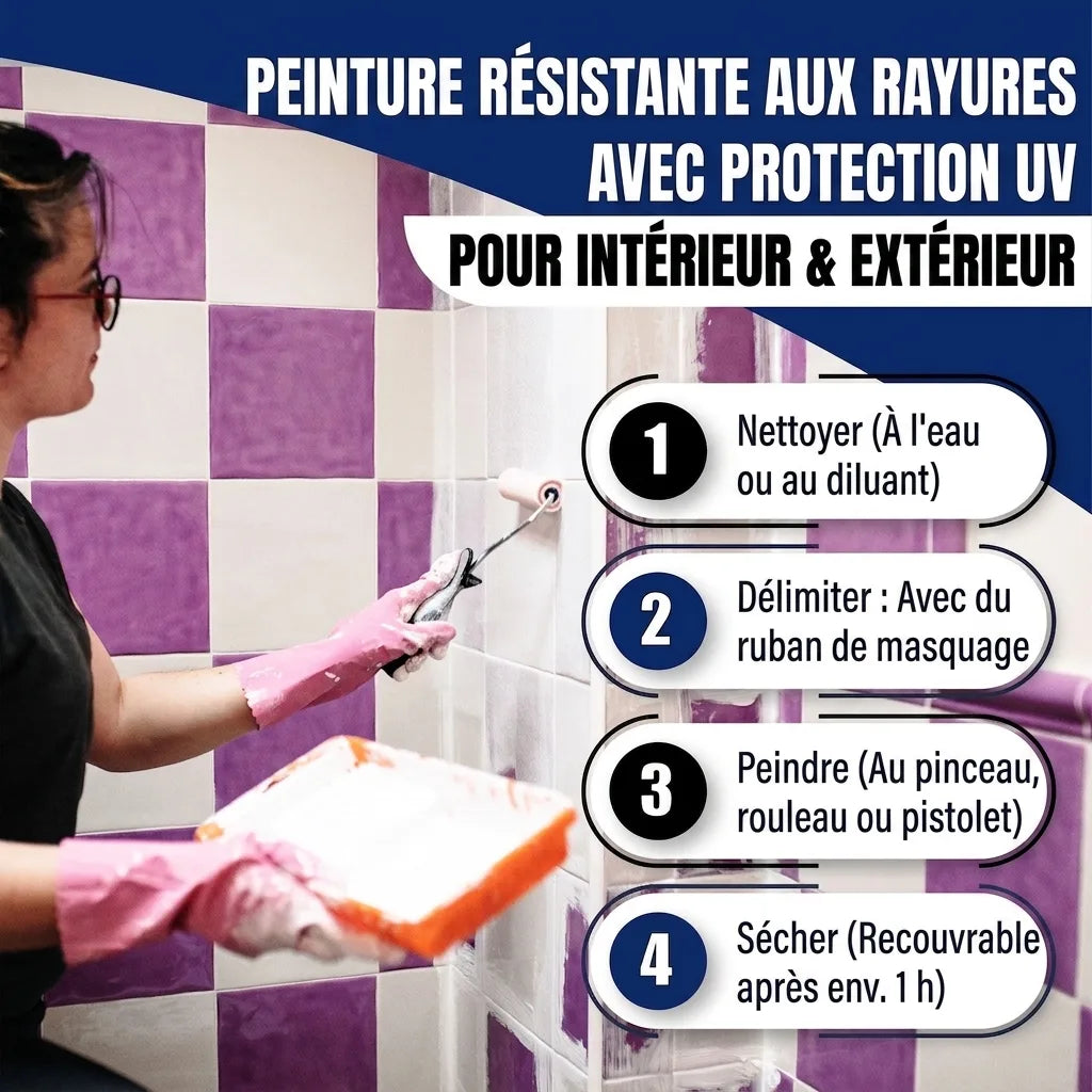 Hamburger Lack-Profi Fliesenlack Ockerbraun RAL 8001 - hochdeckende Fliesenfarbe Braun - Hamburger Lack-Profi