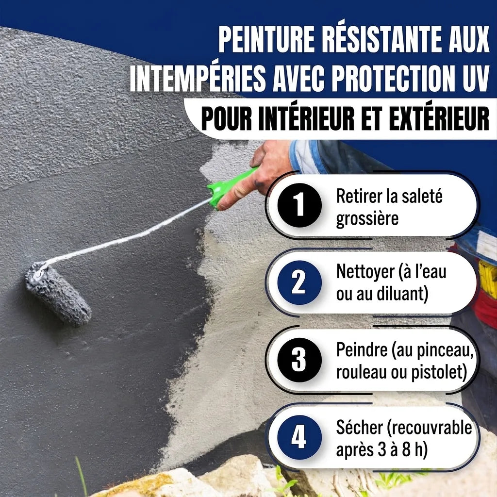Pintura para Hormigón Gris ratón RAL 7005 - Pintura de Fachada de Alta Cobertura Hamburger Lack-Profi