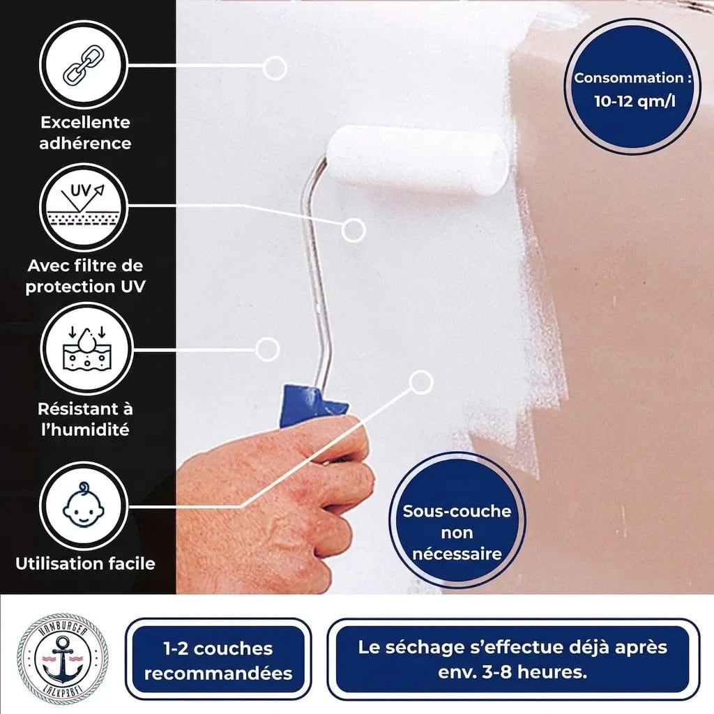 Hamburger Lack-Profi Badewannenlack Hamburger Lack-Profi 2K Badewannenlack Verkehrsweiß RAL 9016 - Glänzend / Seidenmatt / Matt
