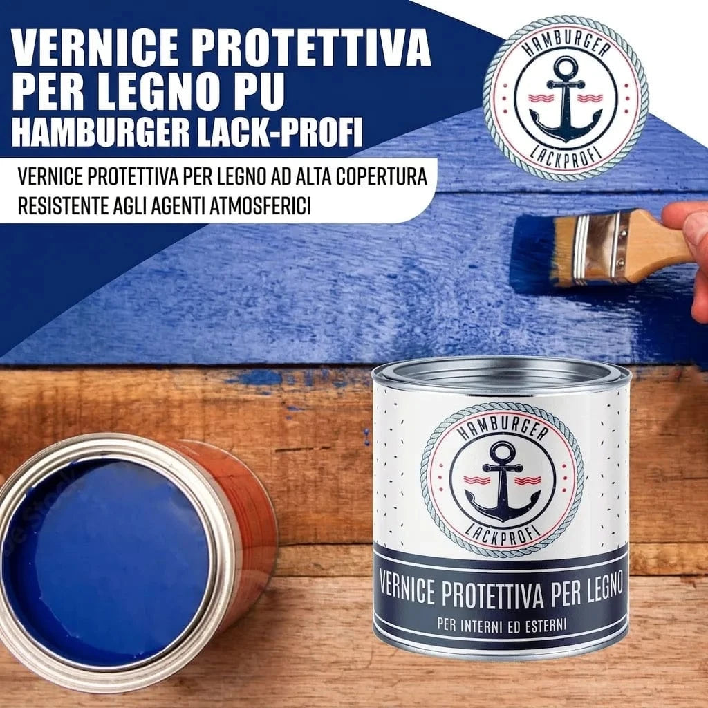 Hamburger Lack-Profi Lacke & Beschichtungen PU Holzschutzfarbe RAL 1016 Schwefelgelb - Wetterschutzfarbe