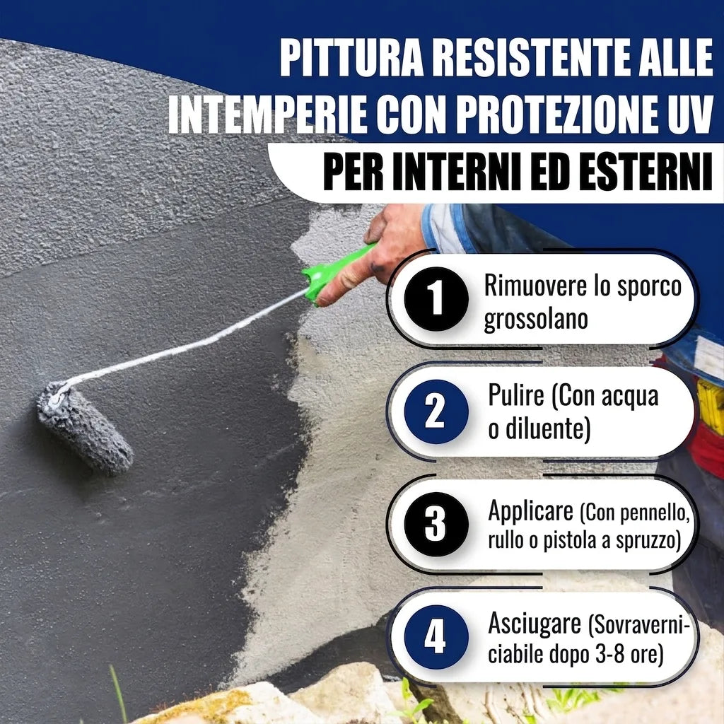 Hamburger Lack-Profi Pintura para Hormigón Azul paloma RAL 5014 - Pintura de Fachada de Alta Cobertura Hamburger Lack-Profi