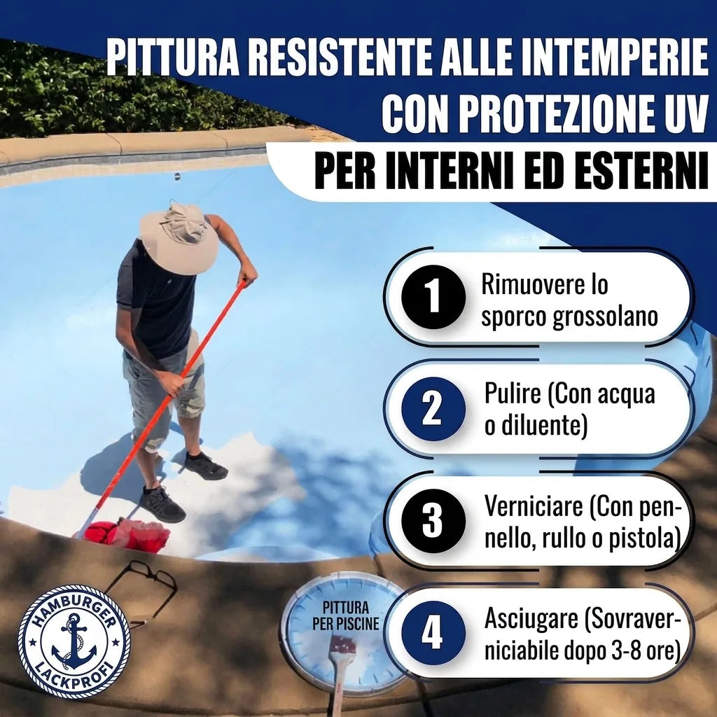 Pintura para piscinas Rojo negruzco RAL 3007 - Hamburger Lack-Profi