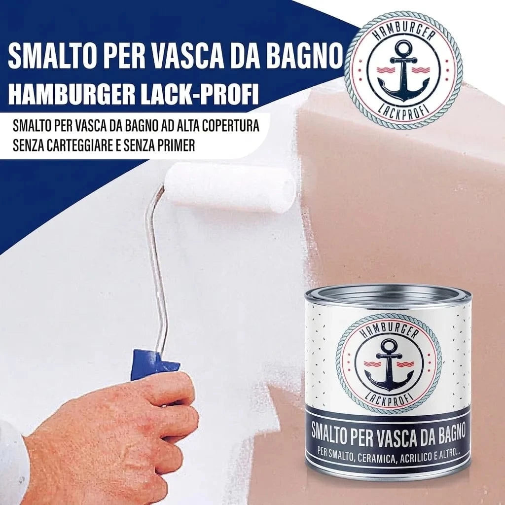 Esmalte para bañeras 2K Rojo coral RAL 3016 - Brillante / Satinado / Mate - Hamburger Lack-Profi
