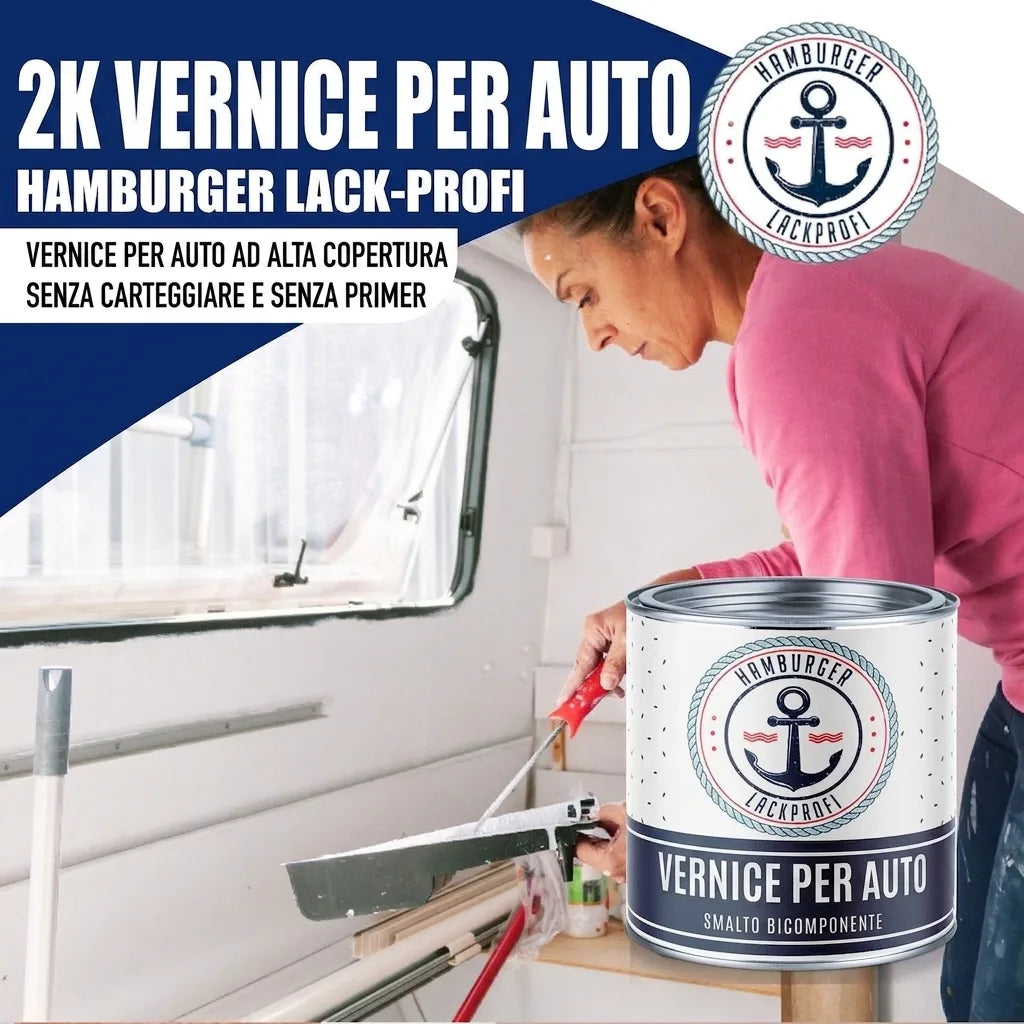 Pintura para coches 2K Pardo corzo RAL 8007 - Alta cobertura y anticorrosiva - Hamburger Lack-Profi