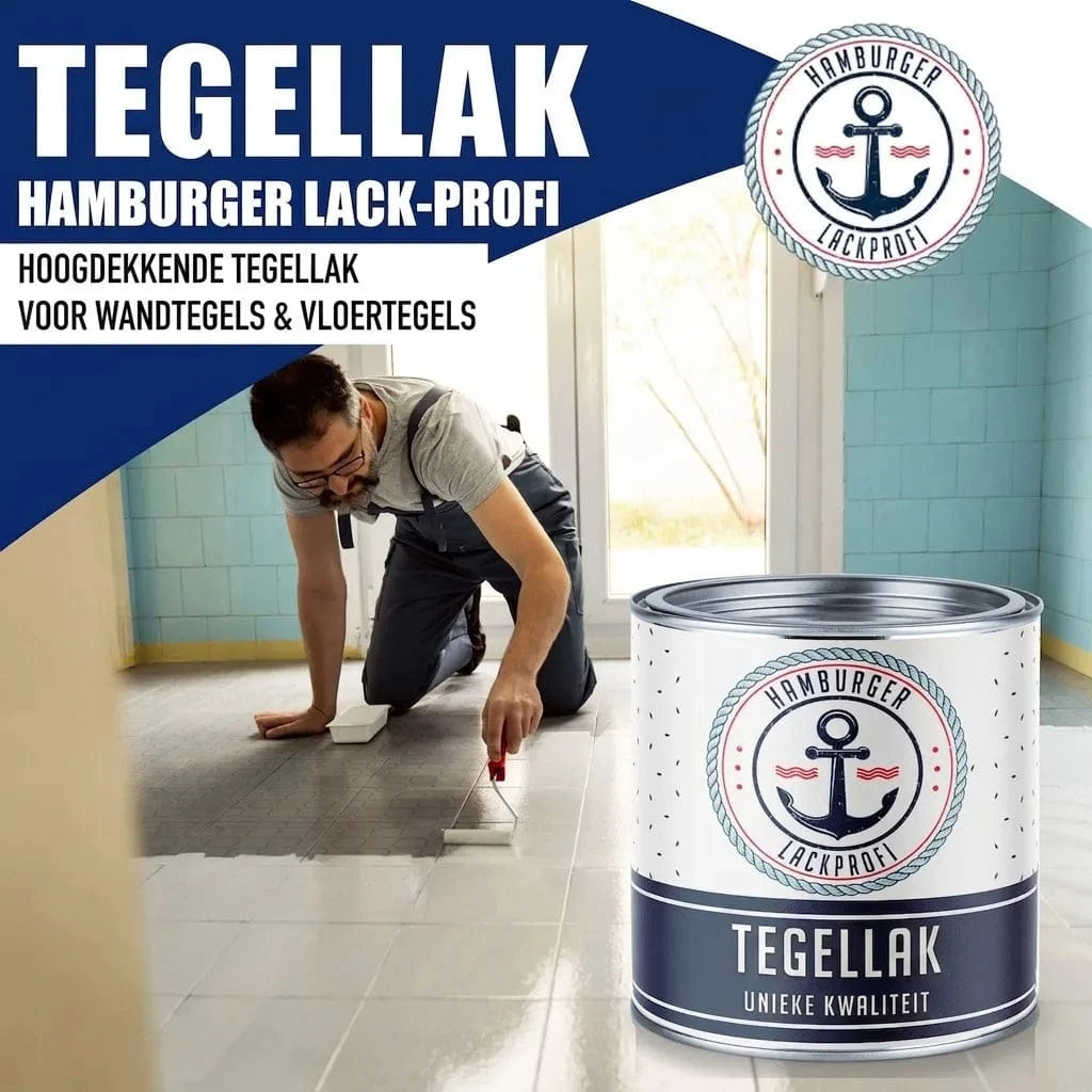 Pintura para azulejos en Verde amarillento RAL 6018 con kit de pintura (X300) y diluyente (1 L) - Oferta especial -30 % - Hamburger Lack-Profi