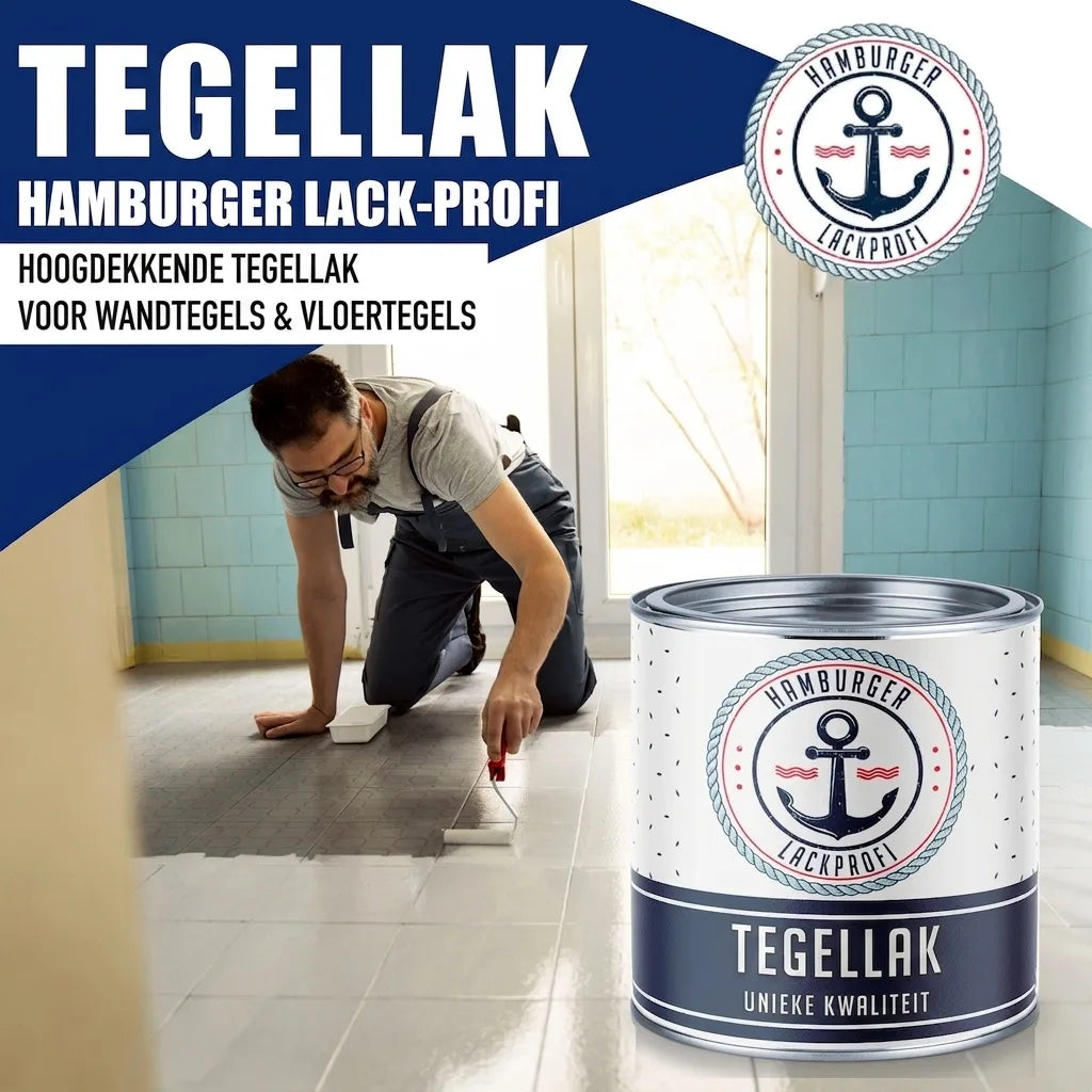 Hamburger Lack-Profi Fliesenlack Telegrau 1 RAL 7045 - hochdeckende Fliesenfarbe Grau - Hamburger Lack-Profi