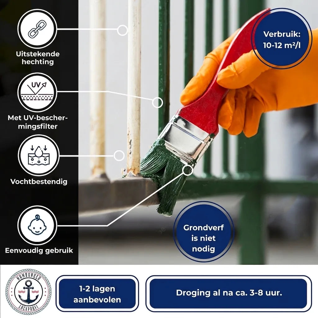 Pintura para metal exterior Verde señales RAL 6032 - resistente a la abrasión y a los golpes, Imagen 28