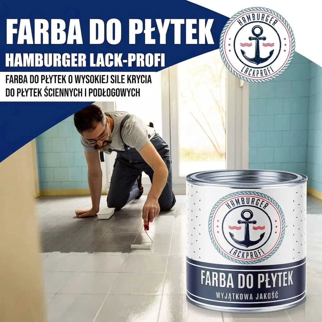Hamburger Lack-Profi Lacke & Beschichtungen Hamburger Lack-Profi Fliesenlack in Maigrün RAL 6017 mit Lackierset (X300) & Verdünnung (1 L) - Fliesenfarbe 30% Sparangebot
