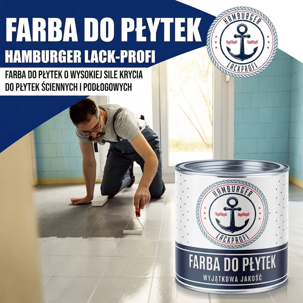 Pintura para azulejos Azul océano RAL 5020 - pintura para azulejos de alta cobertura - Hamburger Lack-Profi