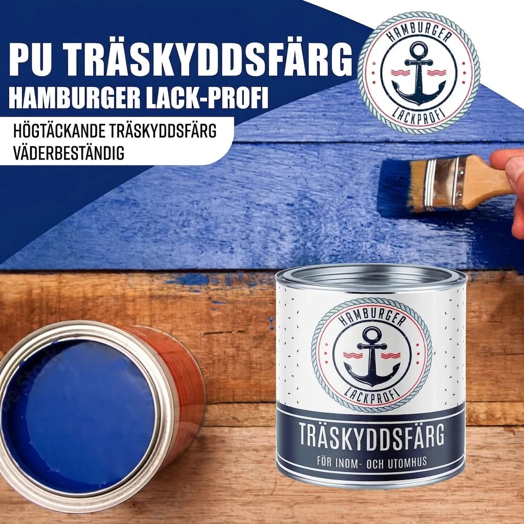 Pintura protectora para madera de barniz de poliuretano RAL 6028 Verde Pino - Pintura protectora contra la intemperie Hamburger Lack-Profi