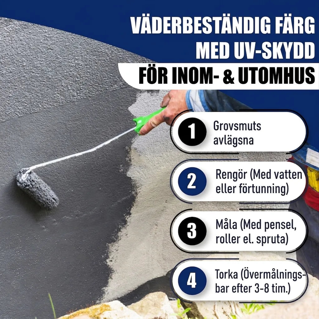 Hamburger Lack-Profi Pintura para Hormigón Rojo oriente RAL 3031 - Pintura de Fachada de Alta Cobertura Hamburger Lack-Profi