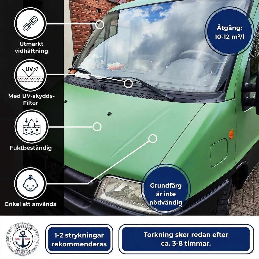 Pintura para coches 2K Verde mayo RAL 6017 - Alta cobertura y anticorrosiva - Hamburger Lack-Profi, Imagen 50