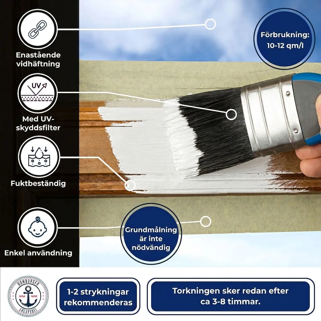 Pintura de Poliuretano para Madera RAL 8025 Pardo pálido - Pintura Protectora contra la Intemperie - Hamburger Lack-Profi