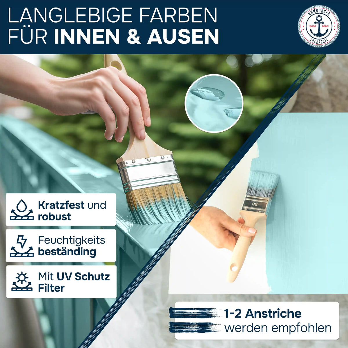 Pintura para muebles sin lijar RAL 7036 Gris platino - Esmalte para muebles con kit de pintura (X500), Imagen 4
