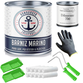 Pintura para barcos Beige pardo RAL 1011 con kit de pintura (X300) - Hamburger Lack-Profi