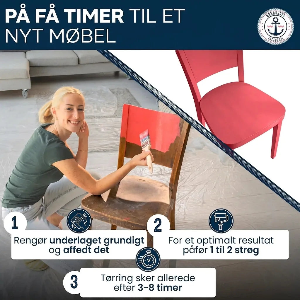 Möbelfarbe ohne Schleifen RAL 5003 Saphirblau - Möbellack Hamburger Lack-Profi - Hamburger Lack-Profi