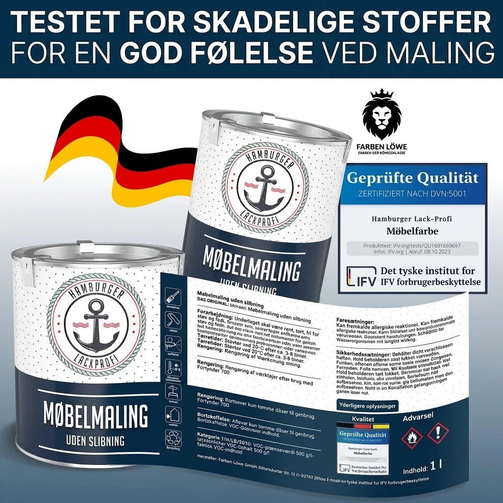Möbelfarbe ohne Schleifen RAL 7038 Achatgrau - Möbellack Hamburger Lack-Profi - Hamburger Lack-Profi