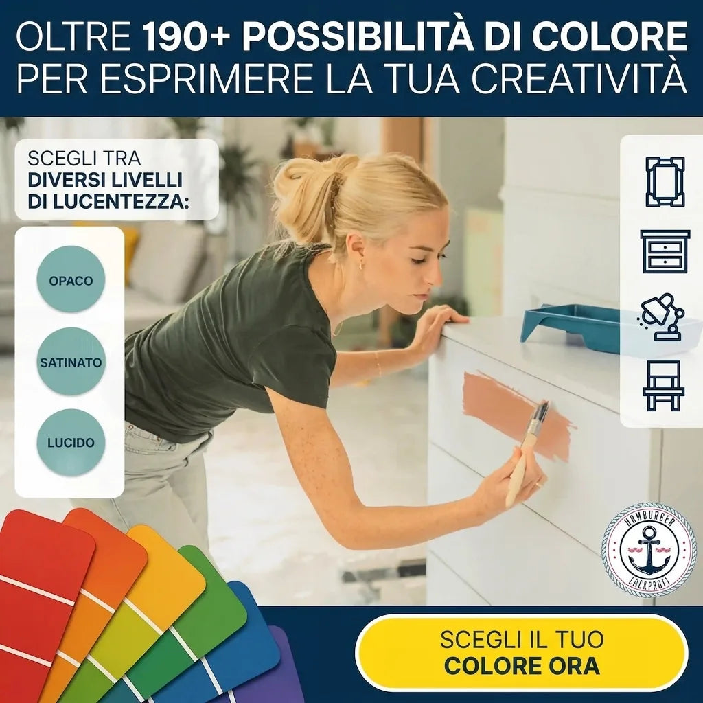 Pintura para muebles sin lijar RAL 7043 Gris tráfico B - Laca para muebles Hamburger Lack-Profi